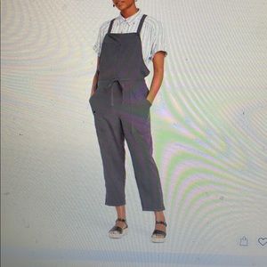 Women’s Sleeveless Square Neck Belted Overalls